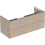 Mueble bajo Geberit serie ONE para lavabo, con dos cajones: Ancho de lavabo=120cm, Encina, Melamina estructura madera